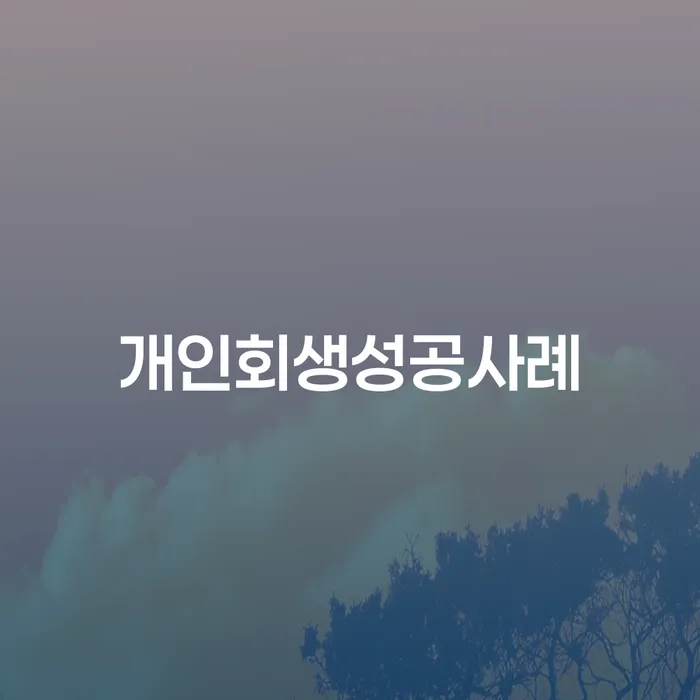 채무탕감 개인회생 관한건