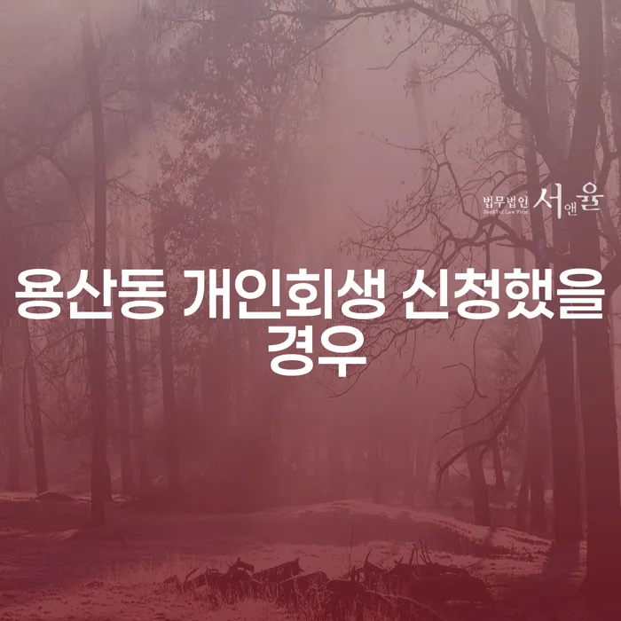 용산동 개인회생 신청했을 경우