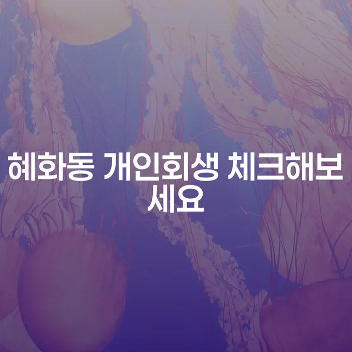 혜화동 개인회생 체크해보세요