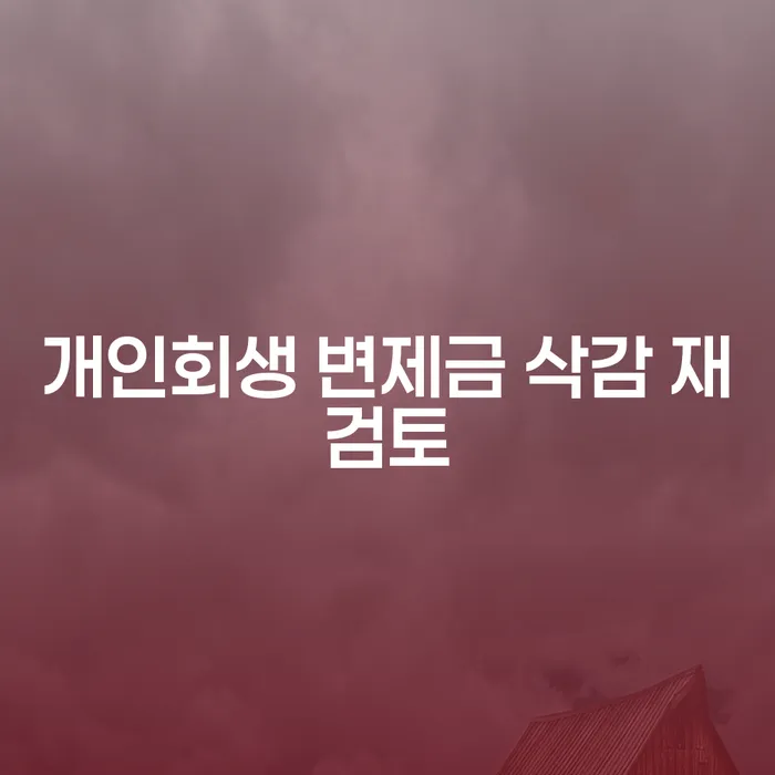 개인회생 변제금 삭감 재검토, 당신에게 필요한 해결책은?