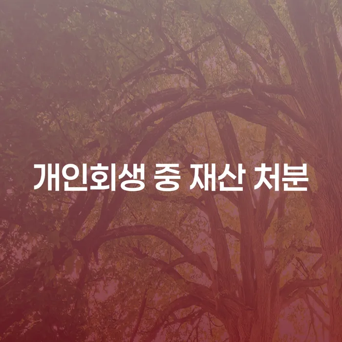 개인회생 중 재산 처분: 불이익 없이 탕감 받는 방법은?